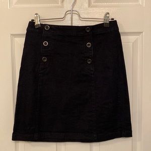 Knee length jean skirt